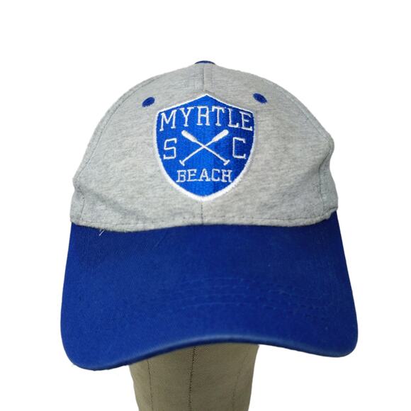 Lucky 7 Brand Myrtle Beach South Carolina Snapback Hat Embroidered Logo Gray - Picture 1 of 12